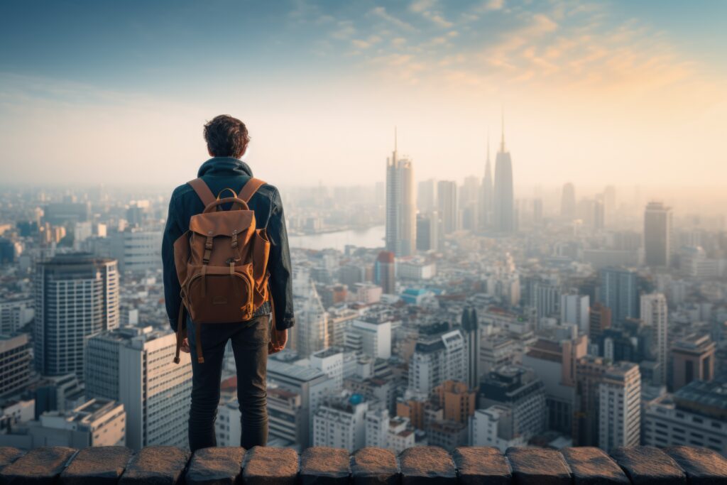 close-up-man-prepared-traveling