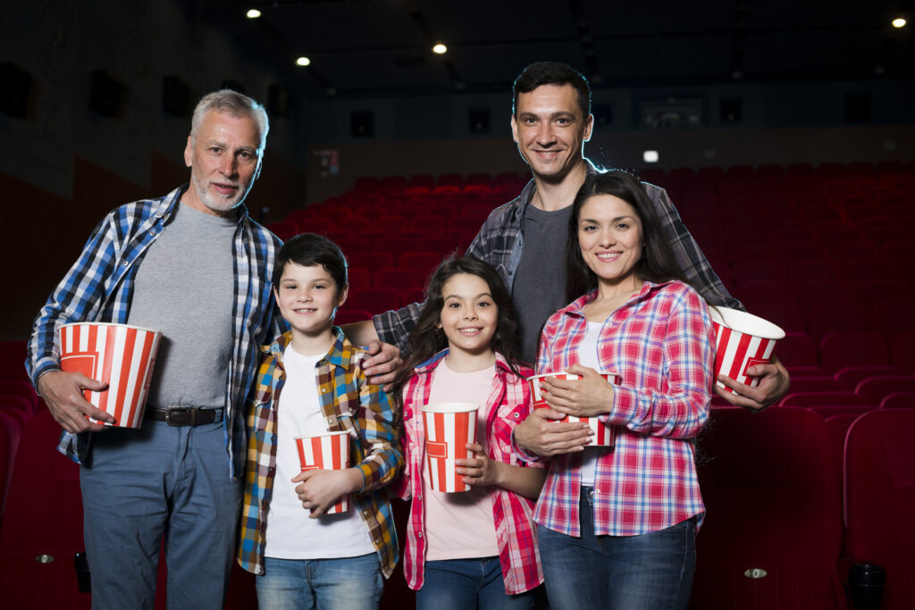 family-different-generations-cinema