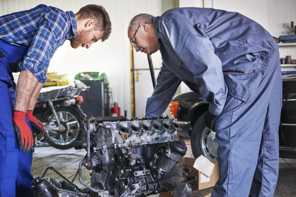 Trying to repair car’s engine