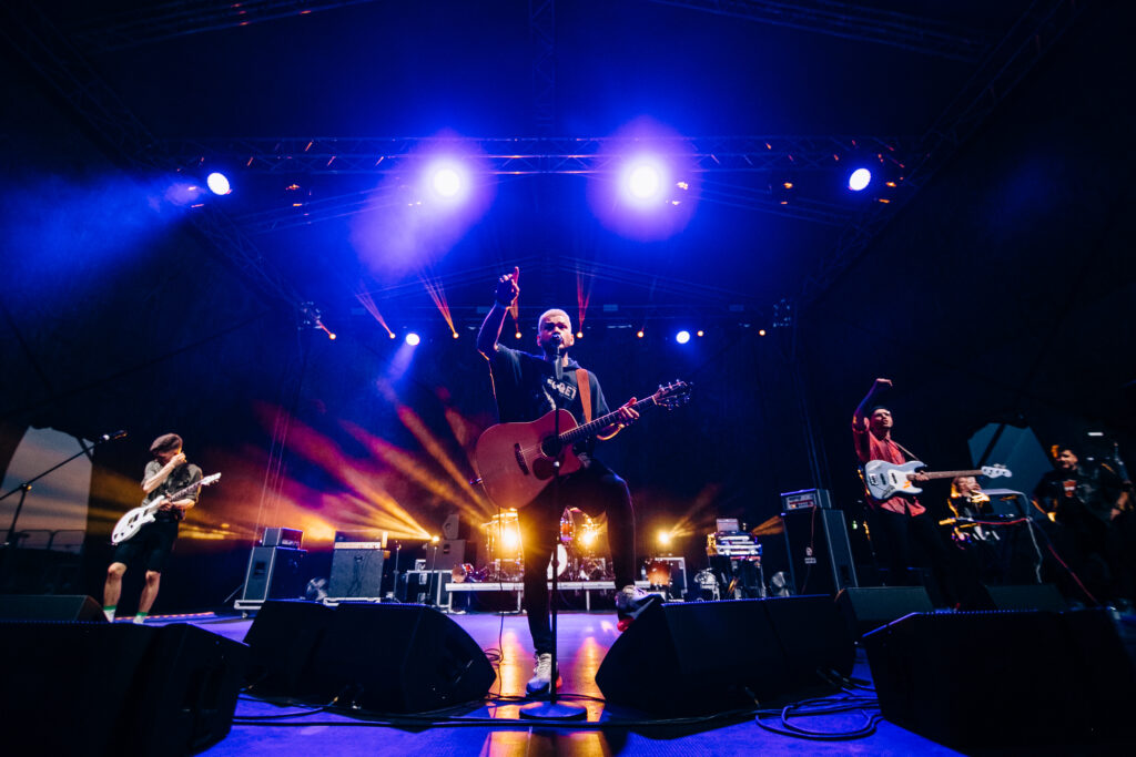 MINSK – 29 April, 2018: Popular rock group Nuteki on stage. On A