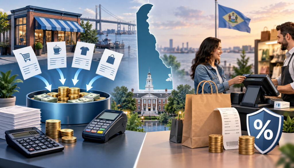 Delaware gross receipts tax vs. sales tax illustration